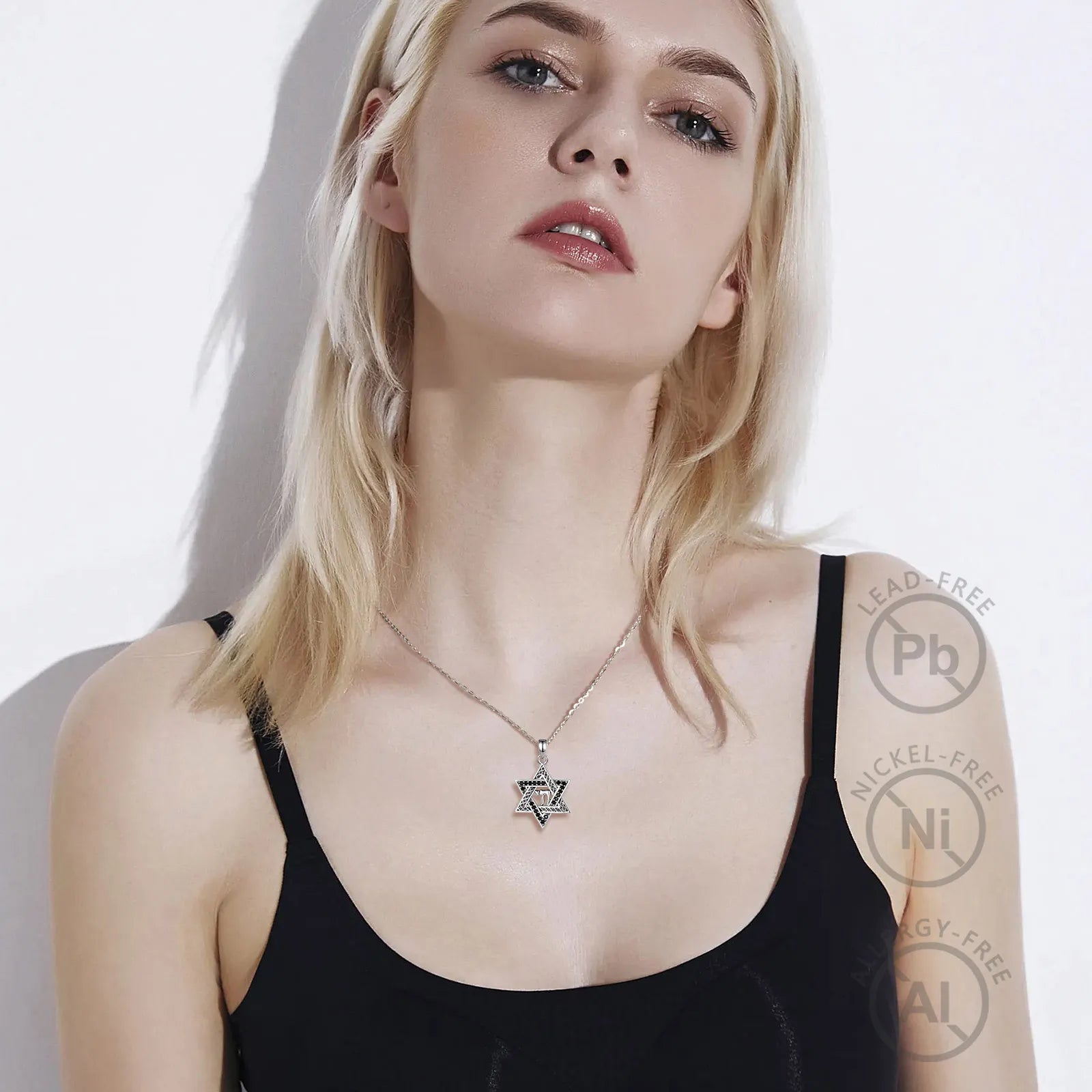 Colgante de plata de ley 925 con el Sello de David