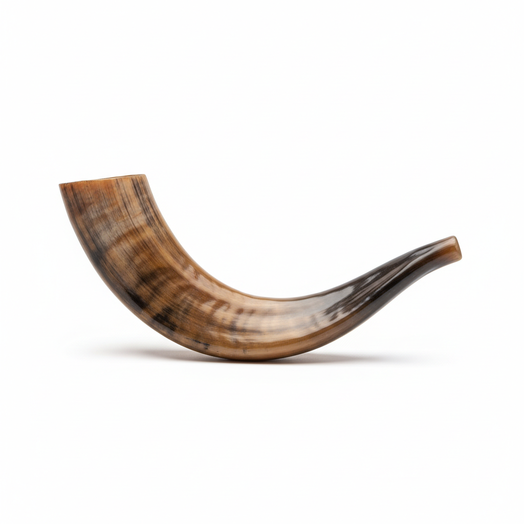 Shofar de Cuerno de Carnero Natural Pulido de Israel