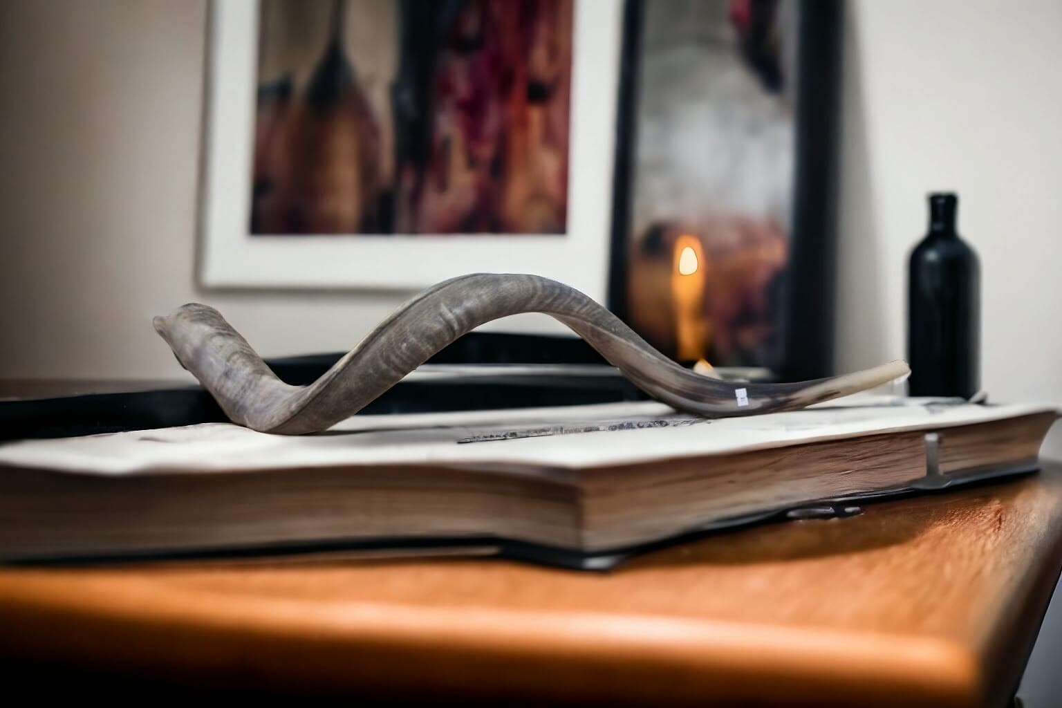 Huge SHOFAR Very Big Half Natural Half polish Kosher Kudu Horn 51 " 130cm RARE