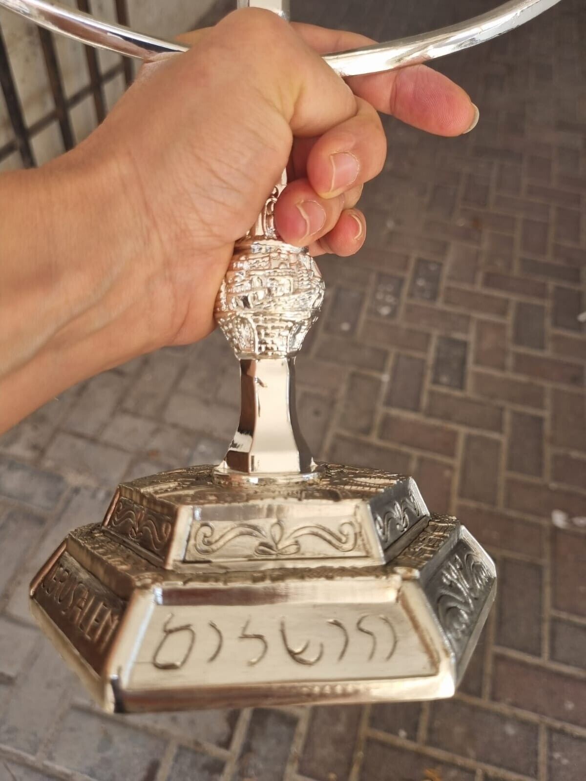 Menorah Jerusalem Temple 14 inch Height 35 cm 7 Branches SIilver Plated XL